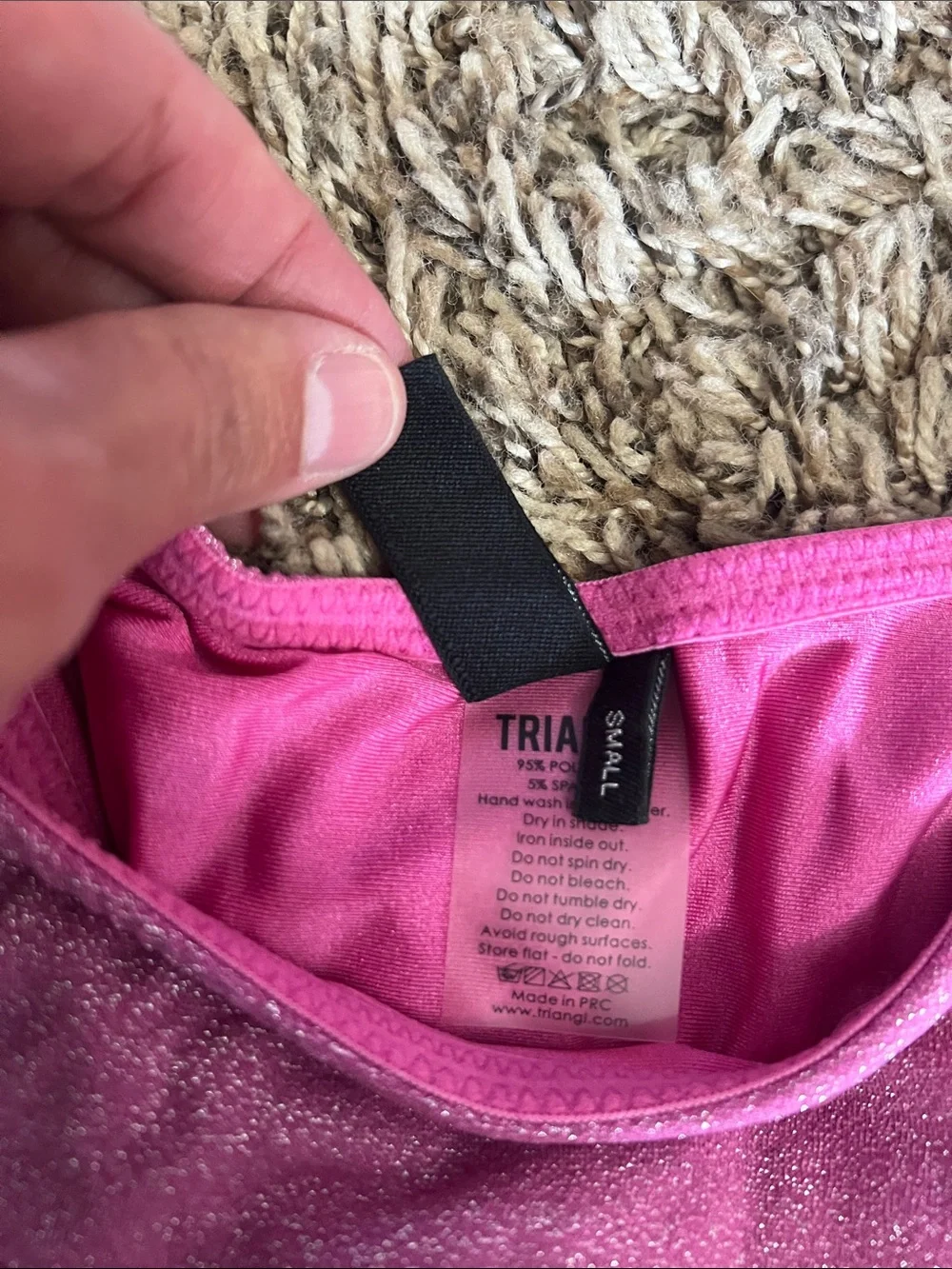 triangl swimwear Hot Pink Bikini Set with Pouch